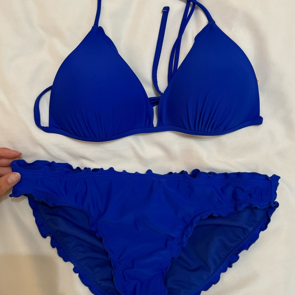 Neon Blue Padded Bikini Set